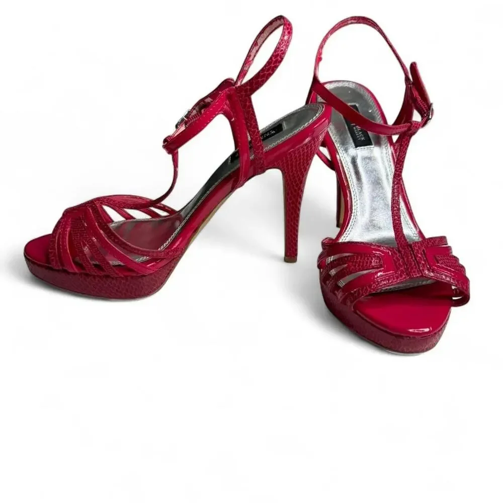 White House‎ Black Market “Genoa” Stiletto Heels – Hot Pink Snake Print